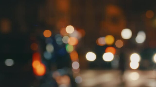Dramatic landscape of cars going through between high buildings at night, Shinjuku in Tokyo, Blurred, Business or finance