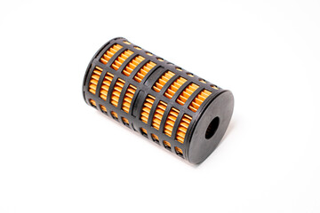 Air, fuel or oil filters isolated on a white background