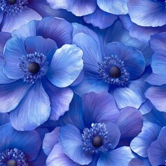 Delicate Watercolor Anemones in Pastel Tones