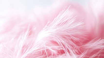 Soft, delicate pink and white feathers close-up