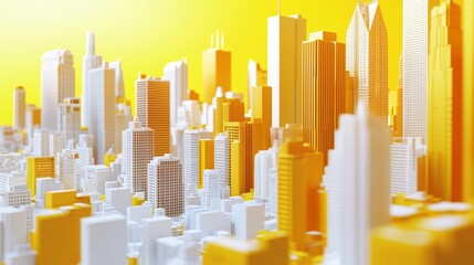 chicago, 3d object, white yellow, 