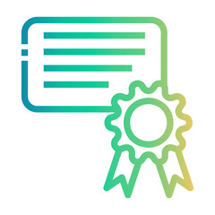 license Line Gradient Icon