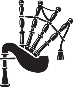 black bagpipes musical instrument silhouette clip art preview