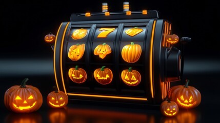Halloween Jackpots: Spooky Slot Machine with Jack-o'-lanterns