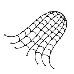 Fishing net and trap  trawl  fish tank and seine  vector