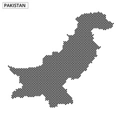 Detailed map outline of Pakistan showcasing geography and borders