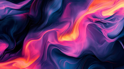 Obraz premium Vivid colors of smoke in abstract art on black background. Drift. Illustration