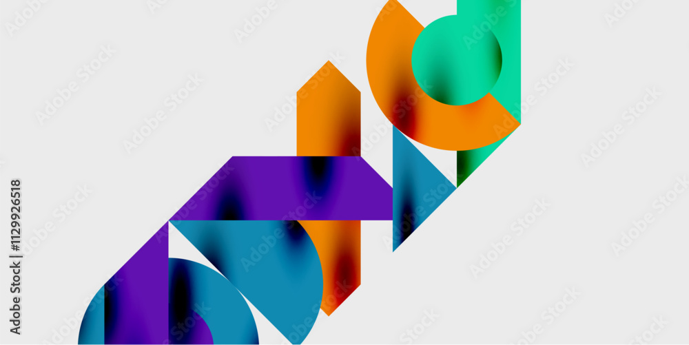 Poster vibrant abstract background circles with smooth gradients, creating a dynamic and modern design. ide