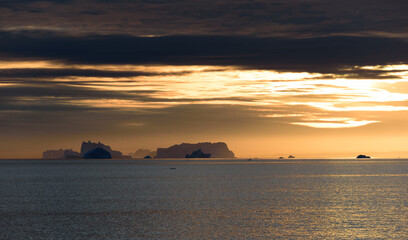 Iceberg at Sunrise in the Morning