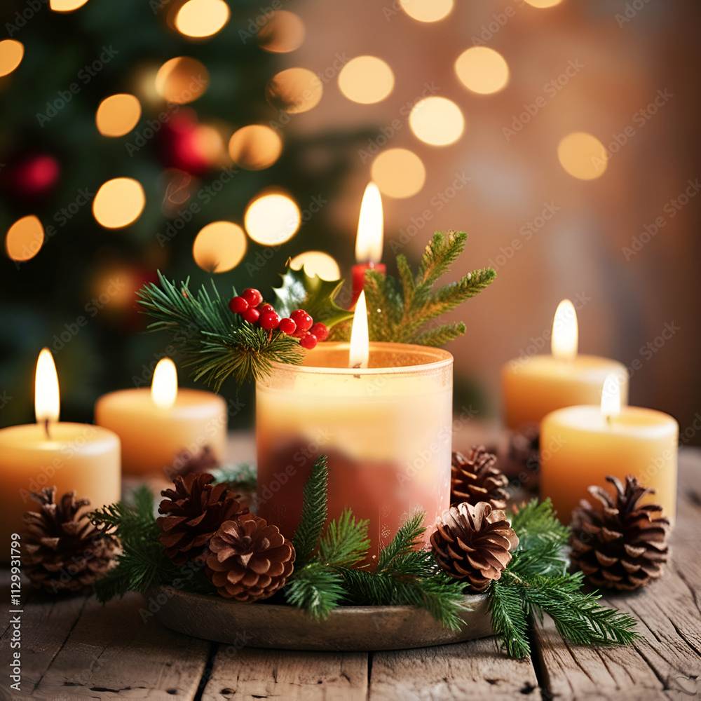 Fototapete christmas and happy new year background with snowflakes on red background generative ai tools