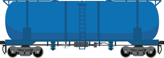 Carrier wagon bogie flat design, blue wagon 