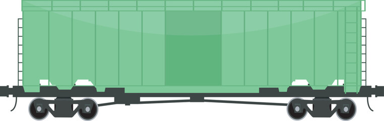 Carrier wagon bogie flat design, green wagon 