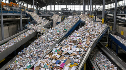Mail sorting facility with automated machinery efficiently processing and organizing large volumes of mail, showcasing the importance of technology in modern logistics and postal services.
