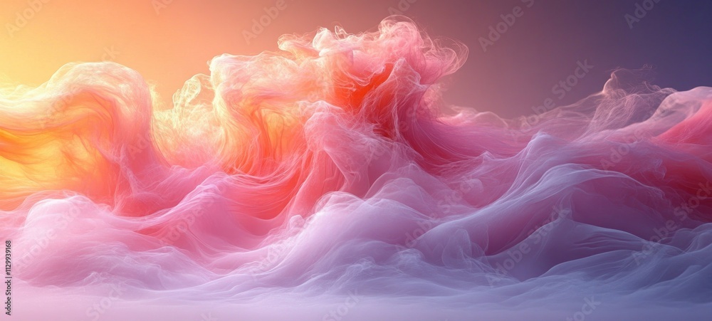 Poster abstract soft focus background with warm pink and white tones ethereal light minimalistic design