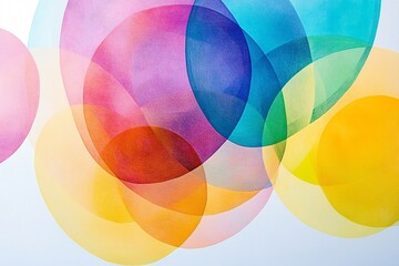 Obraz premium Colorful Abstract Shapes with Light and Vibrant Transparency Effects