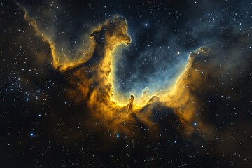 Obraz premium Stunning Cosmic Nebula With Fiery Colors In Deep Space