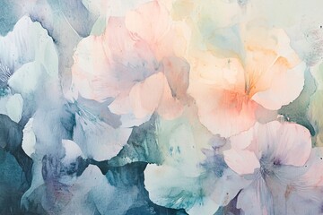 Soft Pastel Floral Abstract Design Featuring Blurred Petals