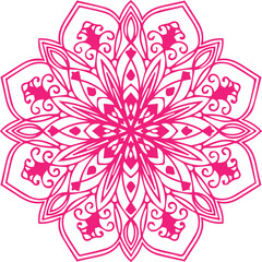 Beautiful flower art and mandala vector design