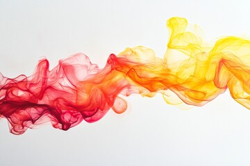 Fototapeta premium Colorful Swirling Smoke Abstract Art in Red and Yellow Tones