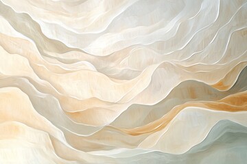 Obraz premium Abstract Soft Waves in Cream and Beige Tones for Design Projects