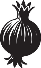 Pomegranate silhouette vector illustration