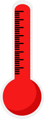 Red Thermometer Graphic Illustration