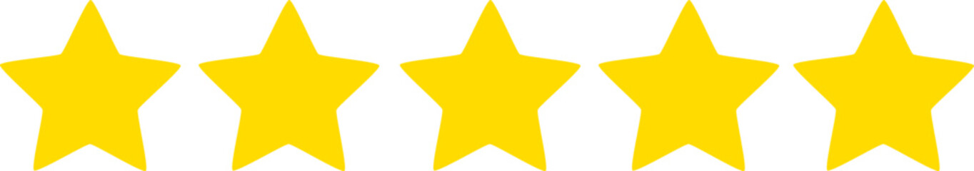 Five-Star Rating Graphic for Reviews