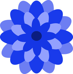 Modern Blue Flower Graphic Design