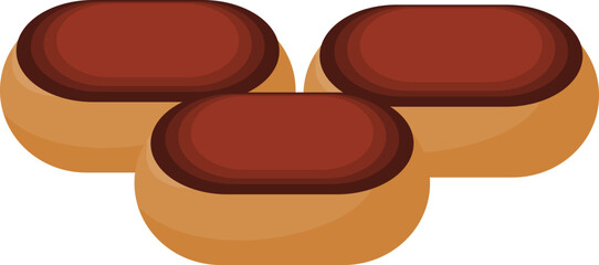 Illustration of Three Chocolate Treats