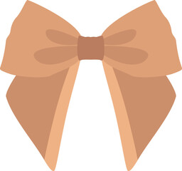 Decorative Peach Bow Graphic Illustration