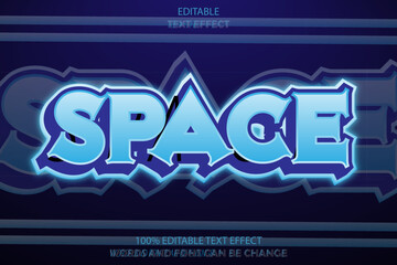 space editable text effect 3d