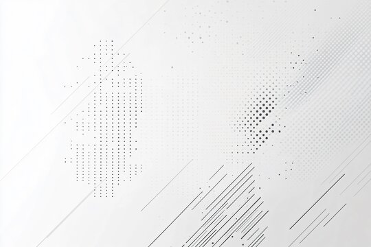 Abstract monochrome geometric design with dots and lines pattern