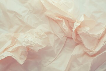 Fototapeta premium Soft Crumpled Paper Texture in Light Pastel Tones for Backgrounds