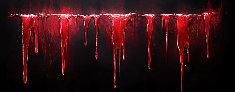 Halloween Blood Dripping Font Lettering I J K L Horror Design for Scary Decoration