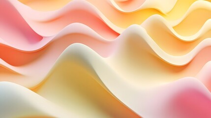 Fototapeta premium Abstract Pastel Waves Flowing Softly Together