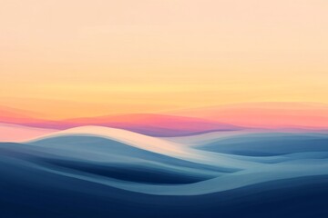 Serene Abstract Landscape with Soft Pastel Colors at Sunset
