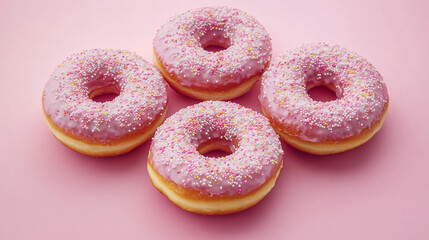 Celebrate Valentine's Day with delightful pink donuts perfect for sharing