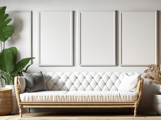 modern white wooden room with empty space for your design