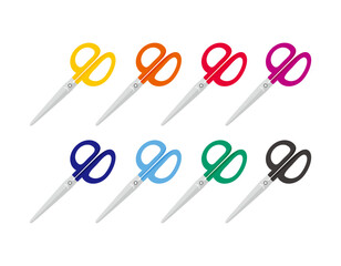 可愛いハサミのイラスト　はさみのアイコン