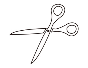 可愛いハサミのイラスト　はさみのアイコン