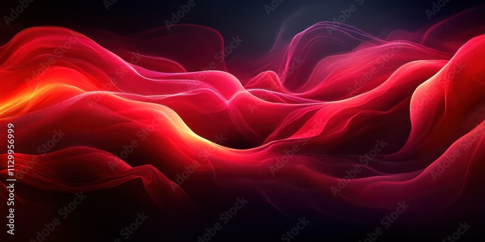 Poster Black to Red Gradient Background Abstract Poster Minimalist Design with Soft Glow Texture