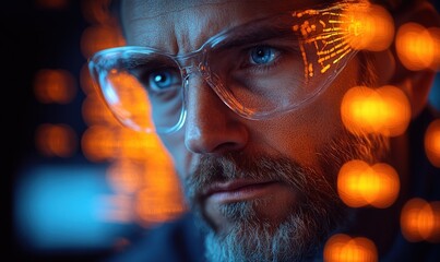 Black Female Doctor Analyzing Holographic Healthcare Data in Futuristic Medical Research Innovation