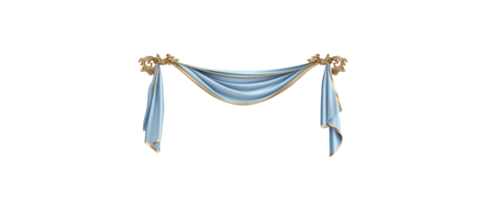 White flag with gold border Vector image on white background.