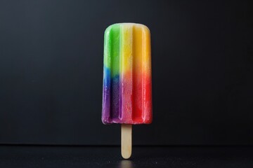 Rainbow Ice Pop On Dark Background