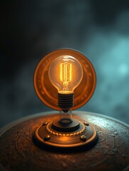 An innovative light bulb concept symbolizing breakthrough ideas and creative thinking, representing smart marketing strategies and business genius for success.

