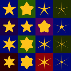 Obraz premium Basic and versatile star shapes that can be used usefully