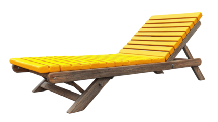 Yellow chair isolated on white background