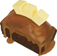 Butter Caramel Financier Bread Cake