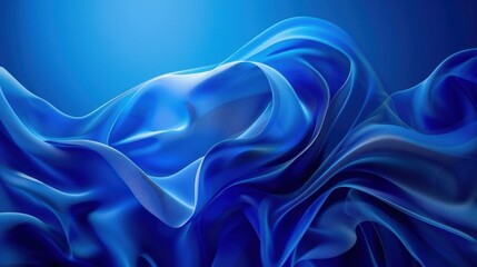 Obraz premium blue abstract gradient wave wallpaper background, blue abstract wave.