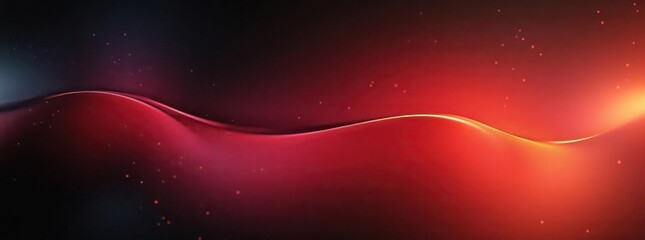 Abstract Red and Black Gradient Background with Glowing Light Fluid Motion Texture